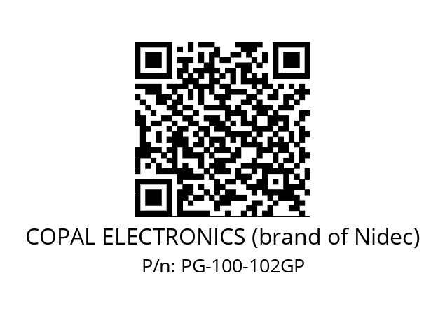   COPAL ELECTRONICS (brand of Nidec) PG-100-102GP