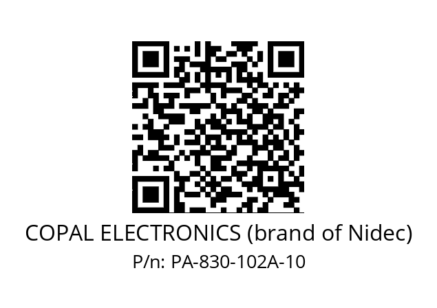   COPAL ELECTRONICS (brand of Nidec) PA-830-102A-10