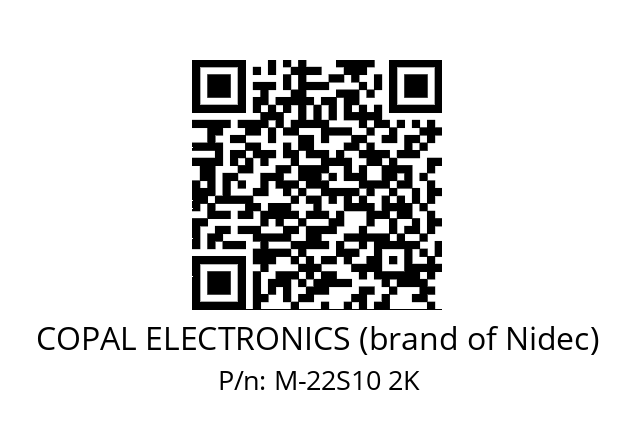   COPAL ELECTRONICS (brand of Nidec) M-22S10 2K