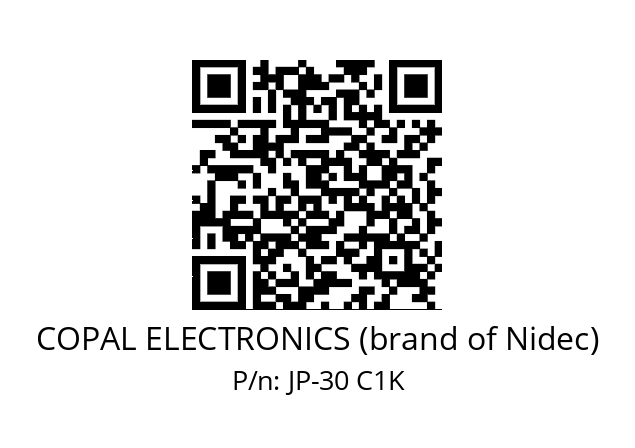   COPAL ELECTRONICS (brand of Nidec) JP-30 C1K