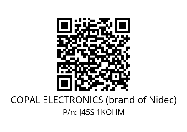   COPAL ELECTRONICS (brand of Nidec) J45S 1KOHM