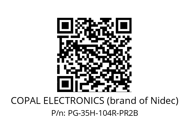   COPAL ELECTRONICS (brand of Nidec) PG-35H-104R-PR2B