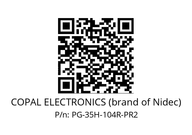   COPAL ELECTRONICS (brand of Nidec) PG-35H-104R-PR2