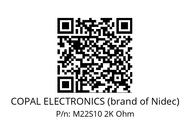   COPAL ELECTRONICS (brand of Nidec) M22S10 2K Ohm