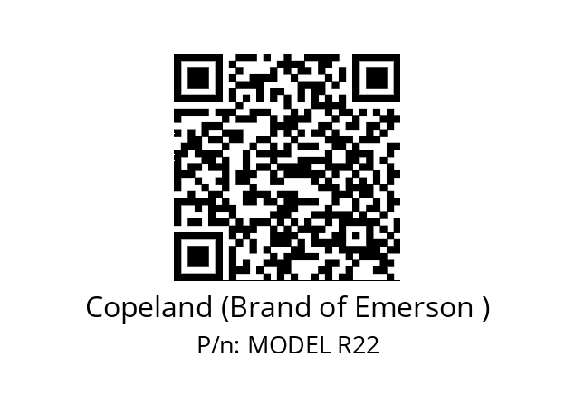   Copeland (Brand of Emerson ) MODEL R22