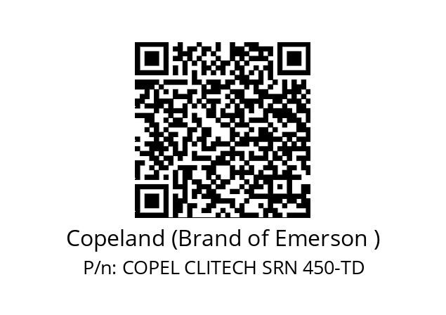   Copeland (Brand of Emerson ) COPEL CLITECH SRN 450-TD