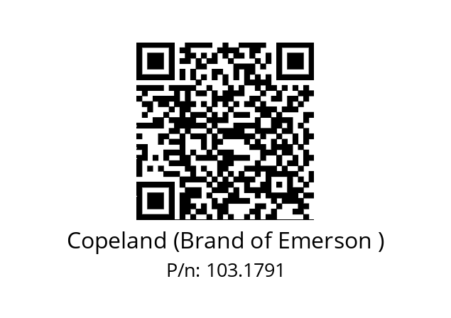   Copeland (Brand of Emerson ) 103.1791