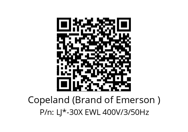   Copeland (Brand of Emerson ) LJ*-30X EWL 400V/3/50Hz