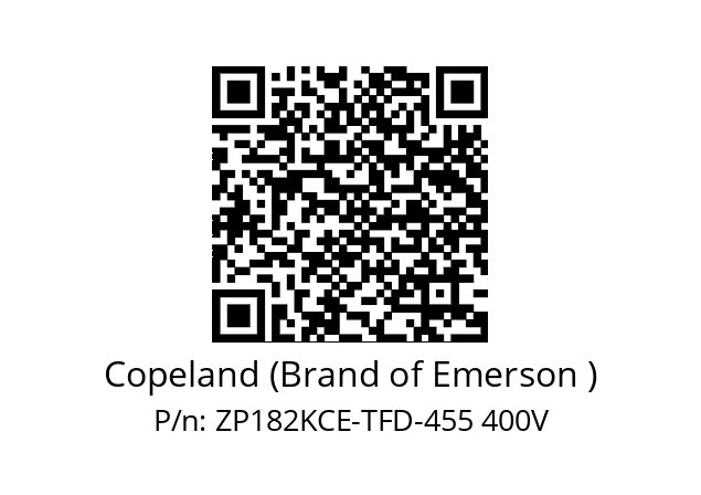   Copeland (Brand of Emerson ) ZP182KCE-TFD-455 400V