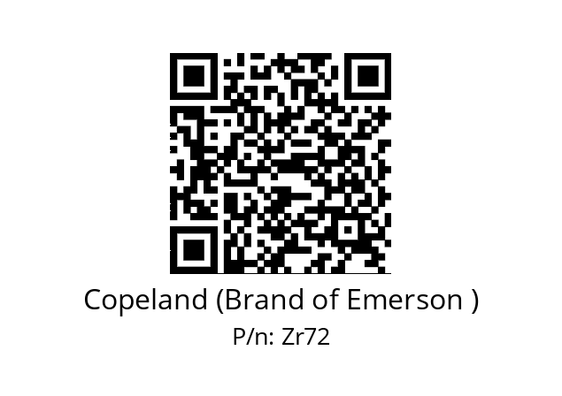   Copeland (Brand of Emerson ) Zr72