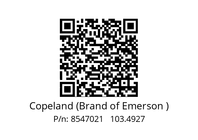   Copeland (Brand of Emerson ) 8547021   103.4927