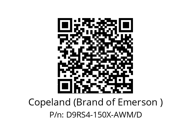   Copeland (Brand of Emerson ) D9RS4-150X-AWM/D