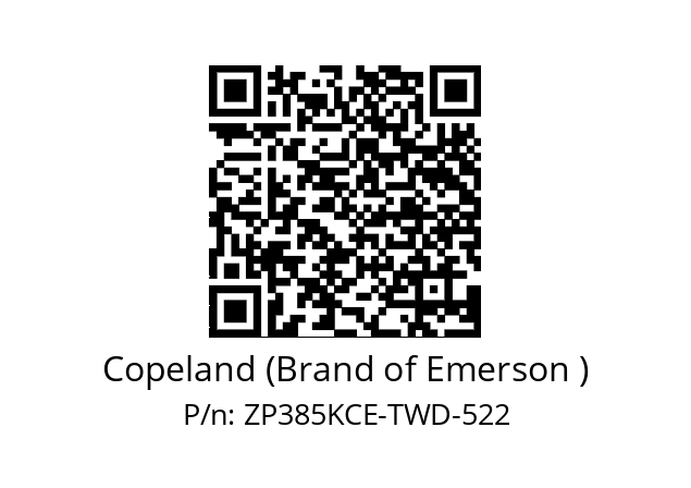   Copeland (Brand of Emerson ) ZP385KCE-TWD-522