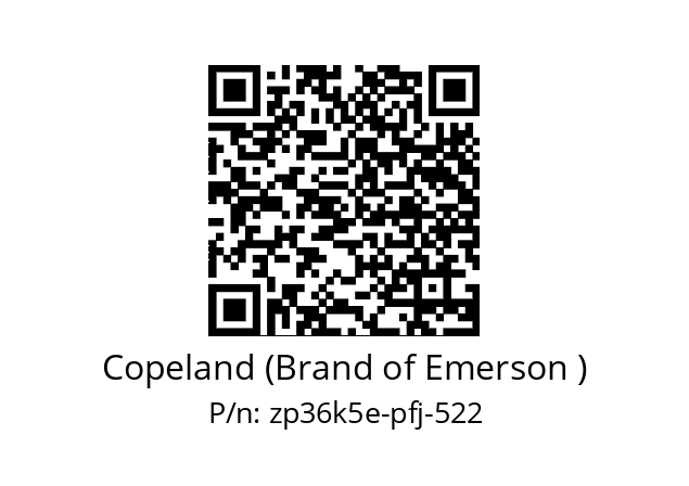   Copeland (Brand of Emerson ) zp36k5e-pfj-522