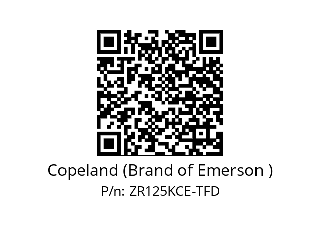   Copeland (Brand of Emerson ) ZR125KCE-TFD