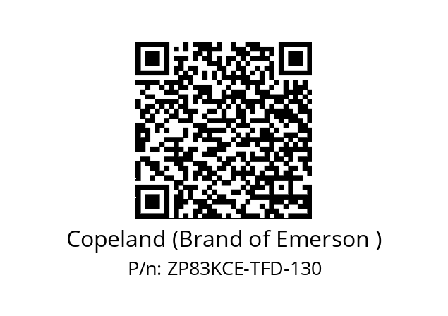   Copeland (Brand of Emerson ) ZP83KCE-TFD-130