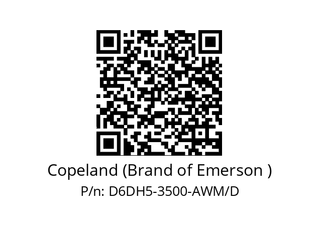   Copeland (Brand of Emerson ) D6DH5-3500-AWM/D