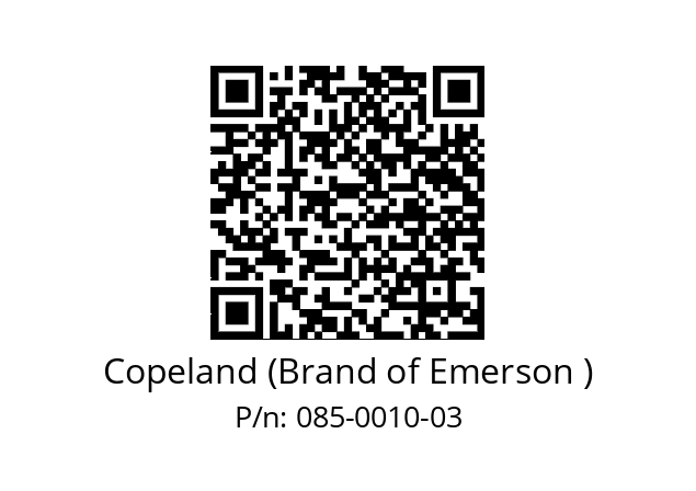   Copeland (Brand of Emerson ) 085-0010-03