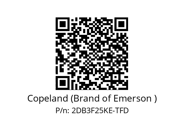   Copeland (Brand of Emerson ) 2DB3F25KE-TFD