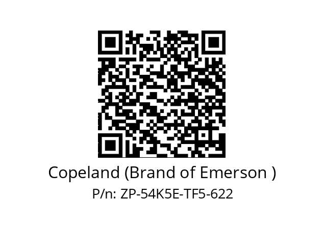   Copeland (Brand of Emerson ) ZP-54K5E-TF5-622