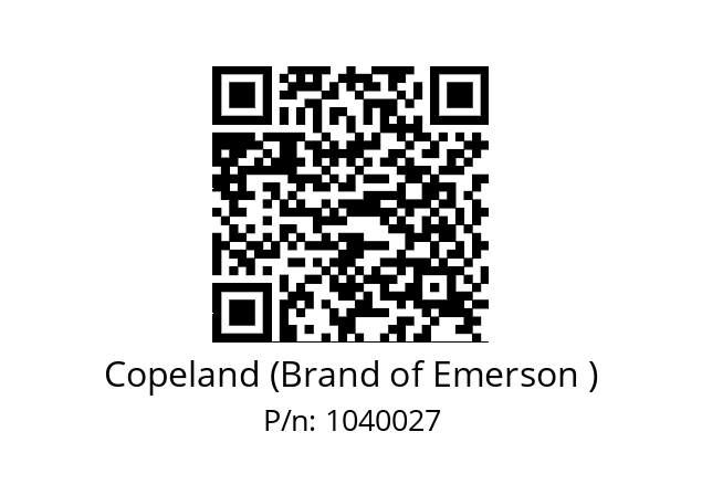   Copeland (Brand of Emerson ) 1040027