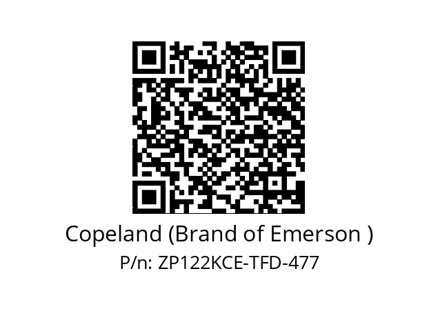   Copeland (Brand of Emerson ) ZP122KCE-TFD-477