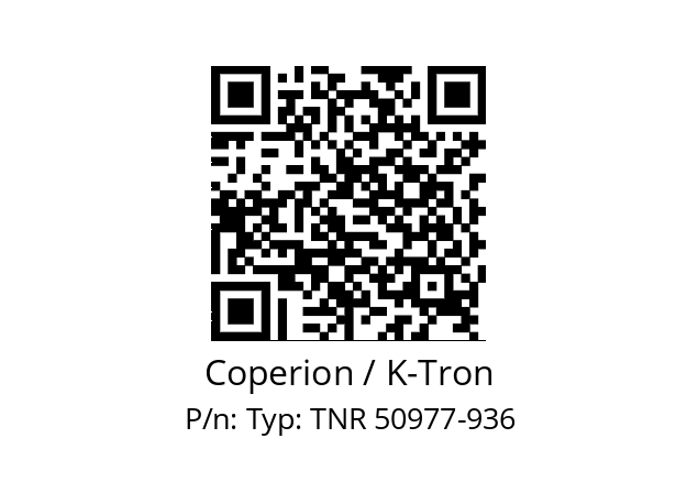   Coperion / K-Tron Typ: TNR 50977-936