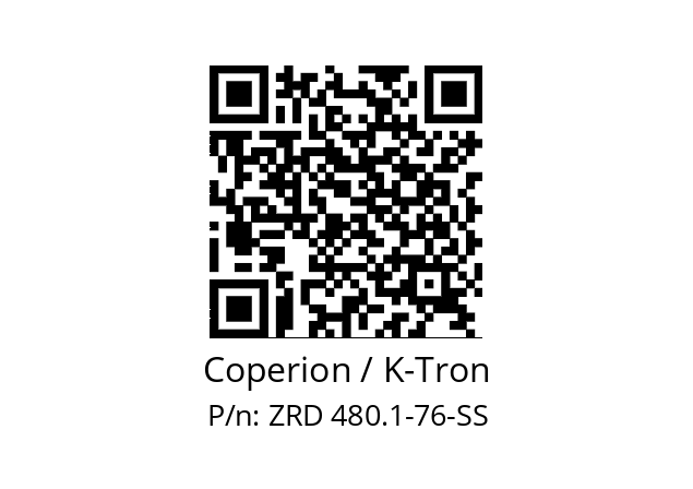   Coperion / K-Tron ZRD 480.1-76-SS