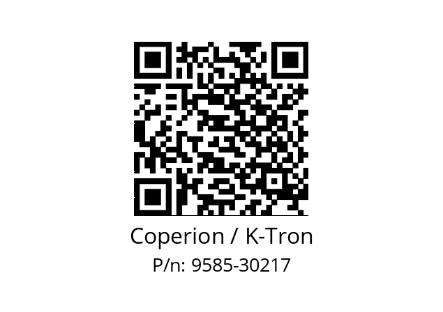   Coperion / K-Tron 9585-30217