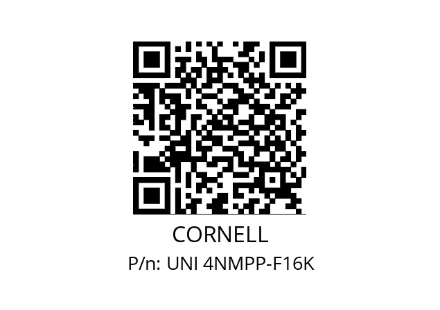   CORNELL UNI 4NMPP-F16K