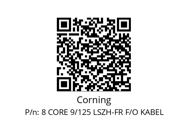   Corning 8 CORE 9/125 LSZH-FR F/O KABEL