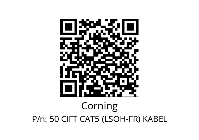   Corning 50 CIFT CAT5 (LSOH-FR) KABEL