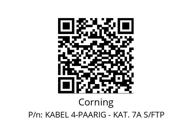   Corning KABEL 4-PAARIG - KAT. 7A S/FTP