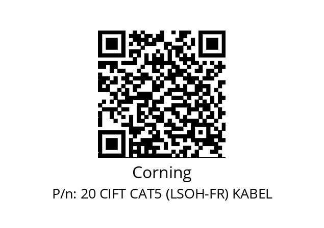   Corning 20 CIFT CAT5 (LSOH-FR) KABEL