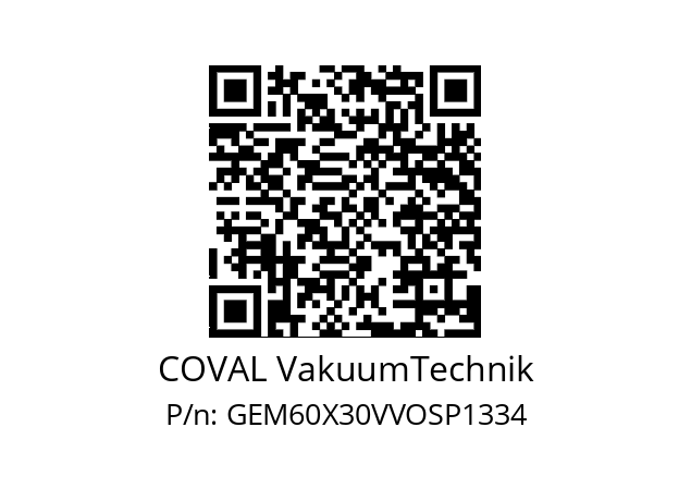   COVAL VakuumTechnik GEM60X30VVOSP1334