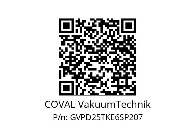   COVAL VakuumTechnik GVPD25TKE6SP207