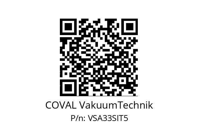   COVAL VakuumTechnik VSA33SIT5