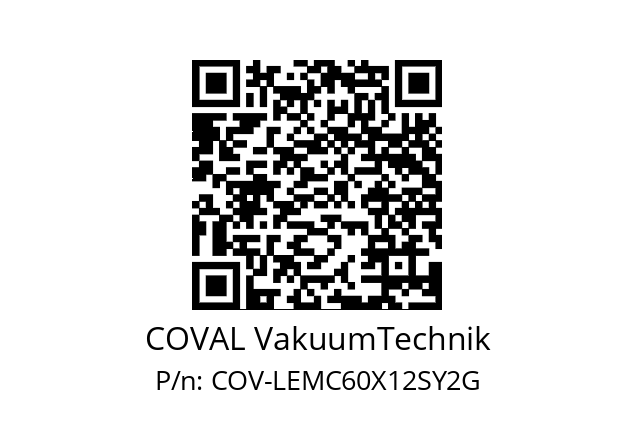   COVAL VakuumTechnik COV-LEMC60X12SY2G