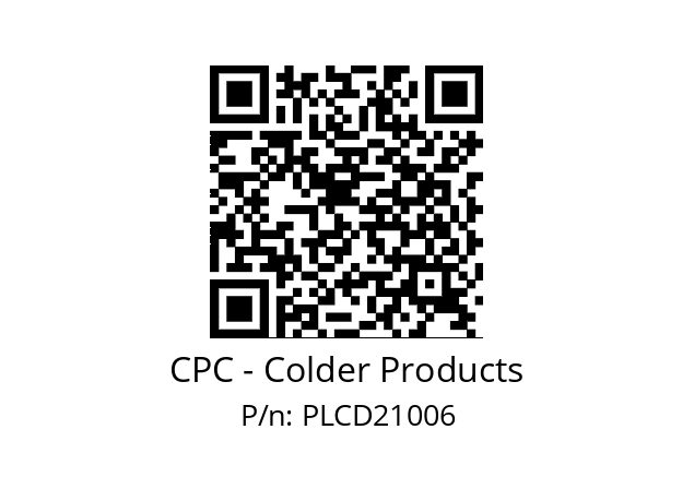   CPC - Colder Products PLCD21006