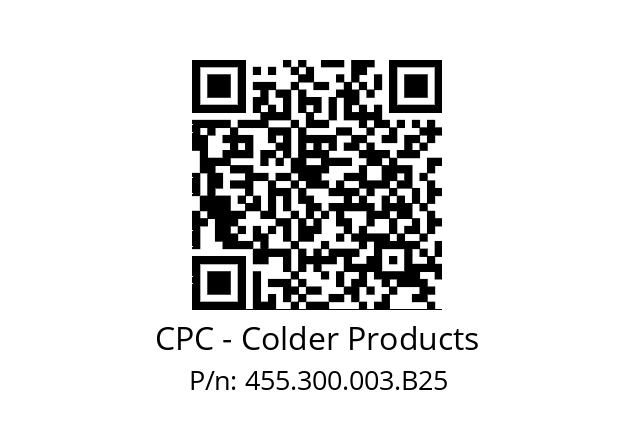   CPC - Colder Products 455.300.003.B25