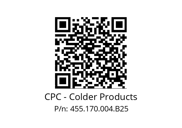   CPC - Colder Products 455.170.004.B25