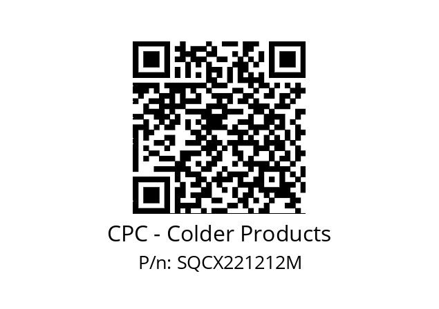   CPC - Colder Products SQCX221212M