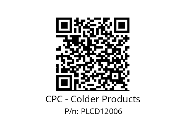   CPC - Colder Products PLCD12006