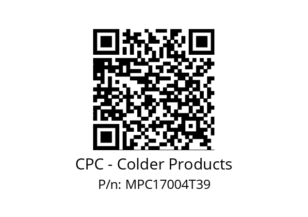   CPC - Colder Products MPC17004T39