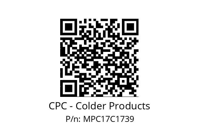   CPC - Colder Products MPC17C1739