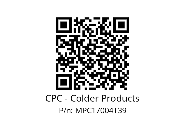   CPC - Colder Products МРС17004Т39