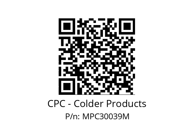   CPC - Colder Products МРС30039М