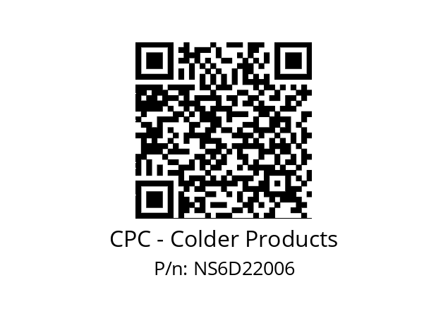   CPC - Colder Products NS6D22006