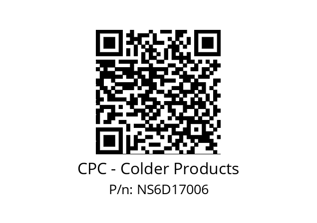   CPC - Colder Products NS6D17006