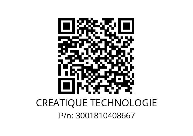   CREATIQUE TECHNOLOGIE 3001810408667